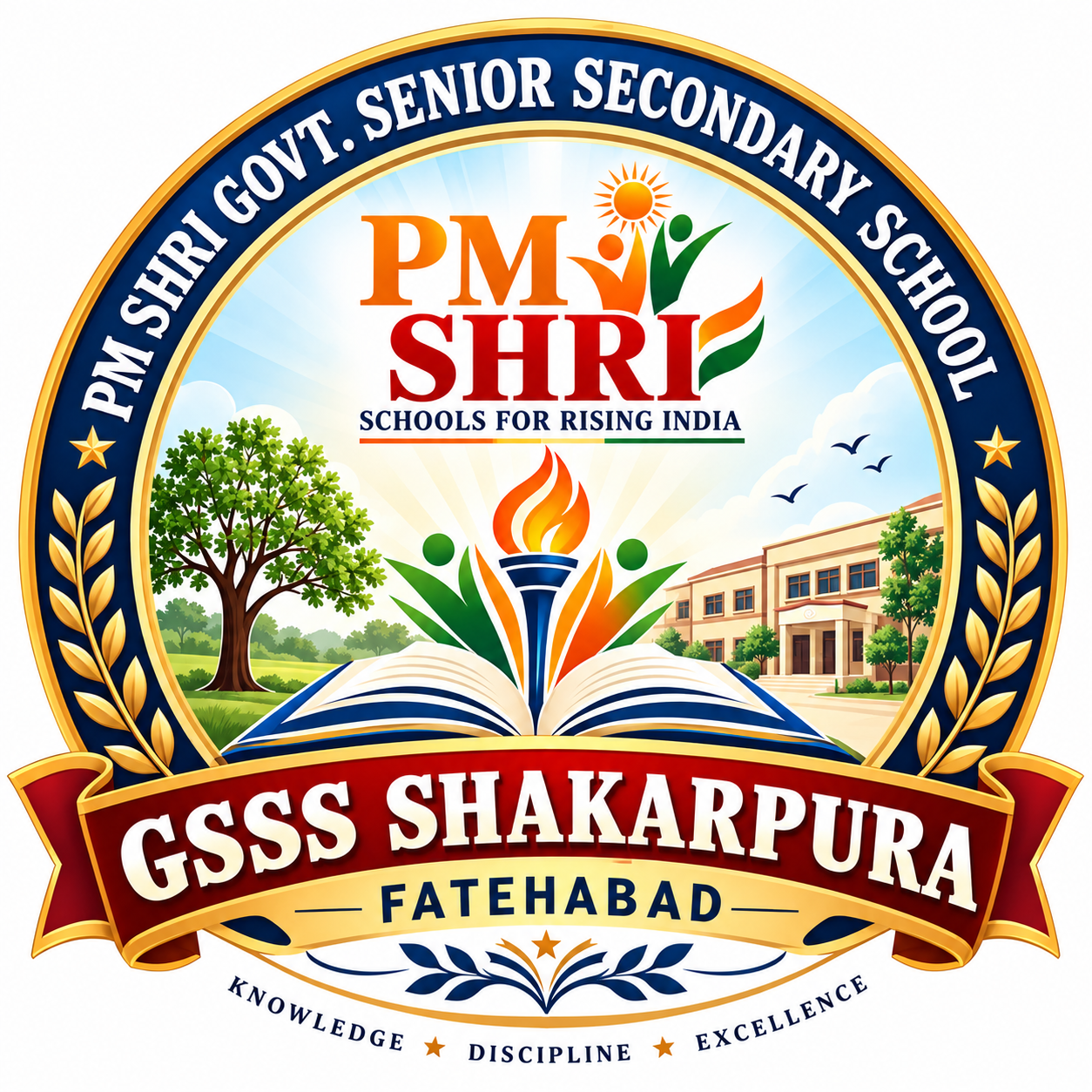 PM SHRI GSSS Shakarpura Logo